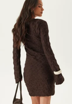 Structure Long Sleeve Short Dress
