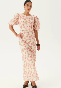 Structured Puff Sleeve Ankle Dress
