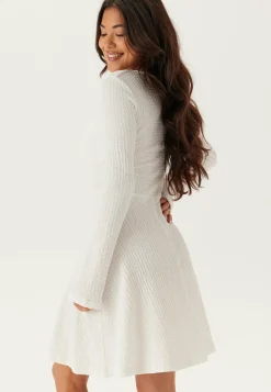 Structured V-neck Skater Dress