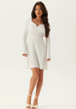Structured V-neck Skater Dress