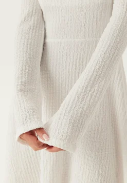 Structured V-neck Skater Dress