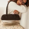 Suede Baguette Bag
