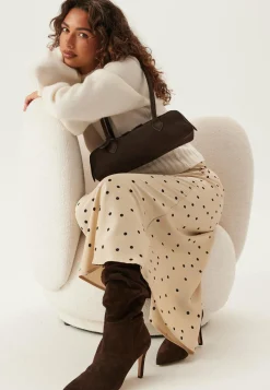 Suede Baguette Bag