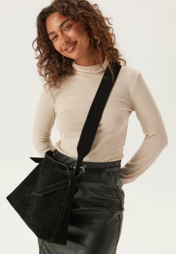 Suede Knot Shoulder Bag