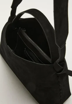 Suede Knot Shoulder Bag