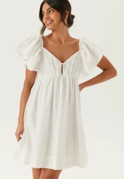 Tie Back Frill Short Dress