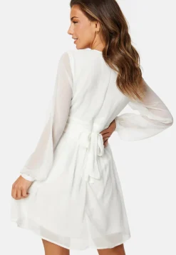 Tie Back L/S Chiffon Dress