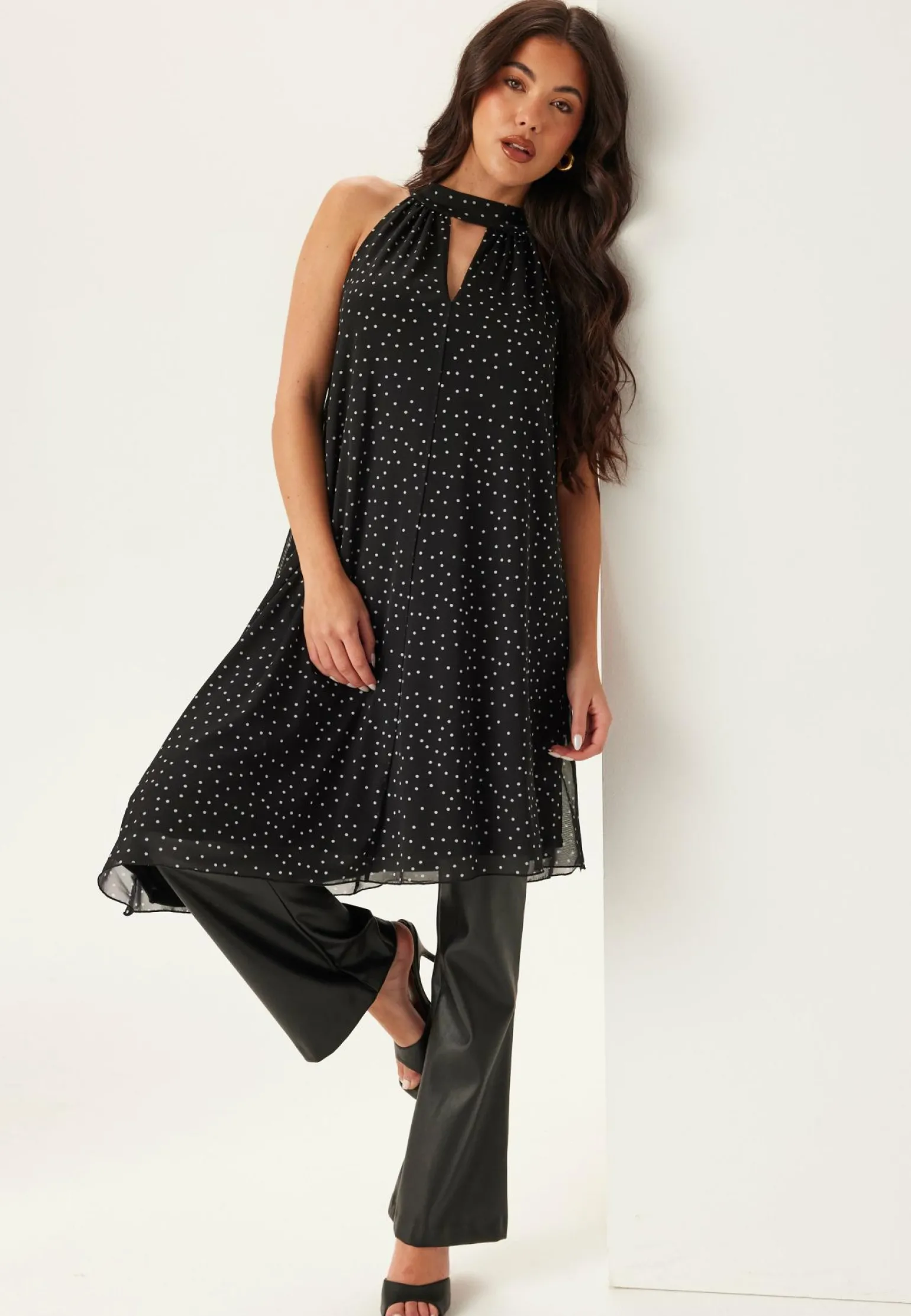 Tie Reversible Short Mesh Dress