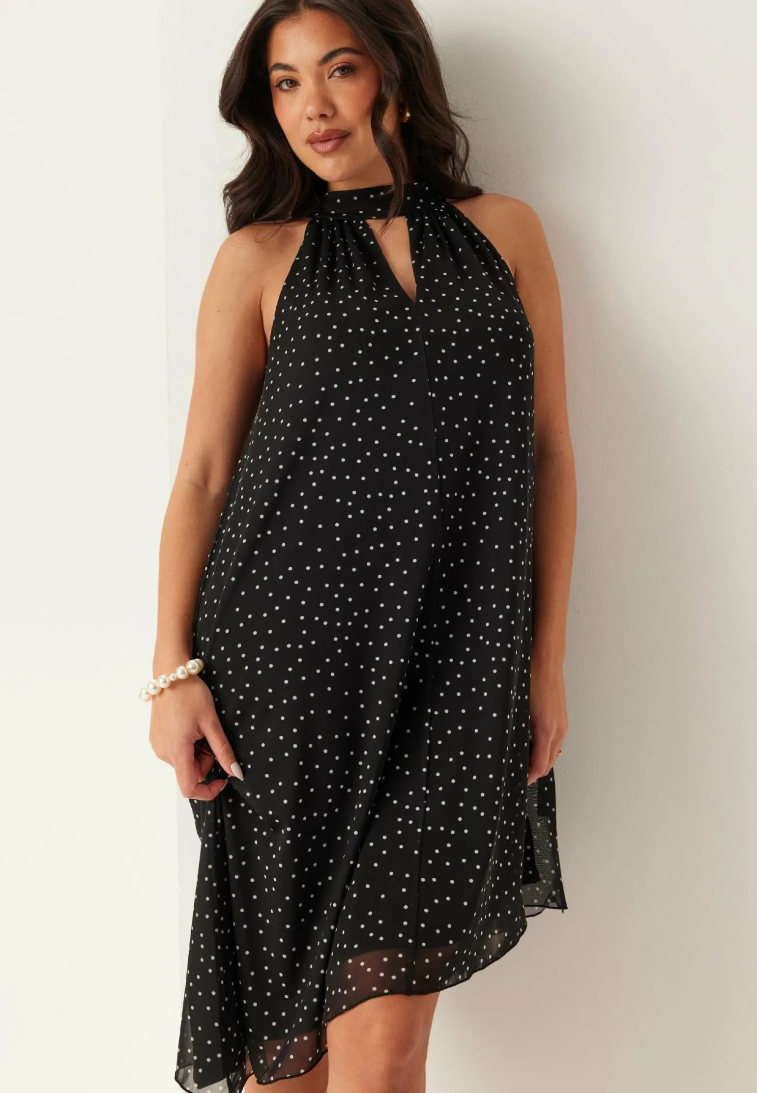 Tie Reversible Short Mesh Dress
