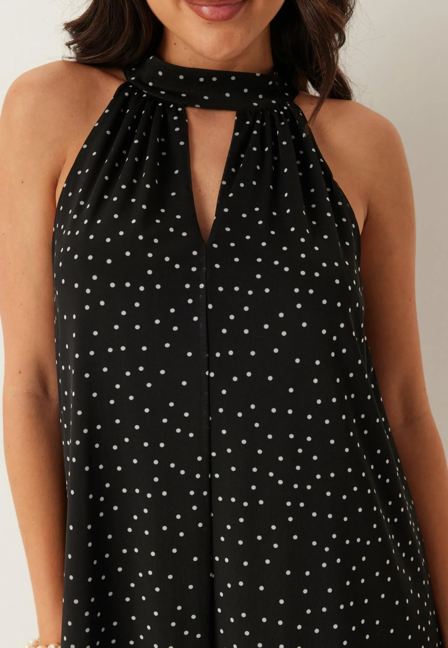 Tie Reversible Short Mesh Dress