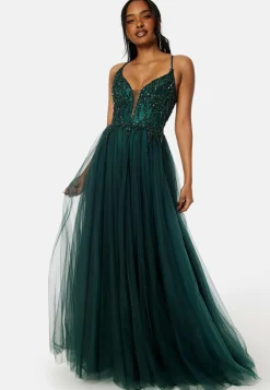 Tulle Back Lacing Evening Dress