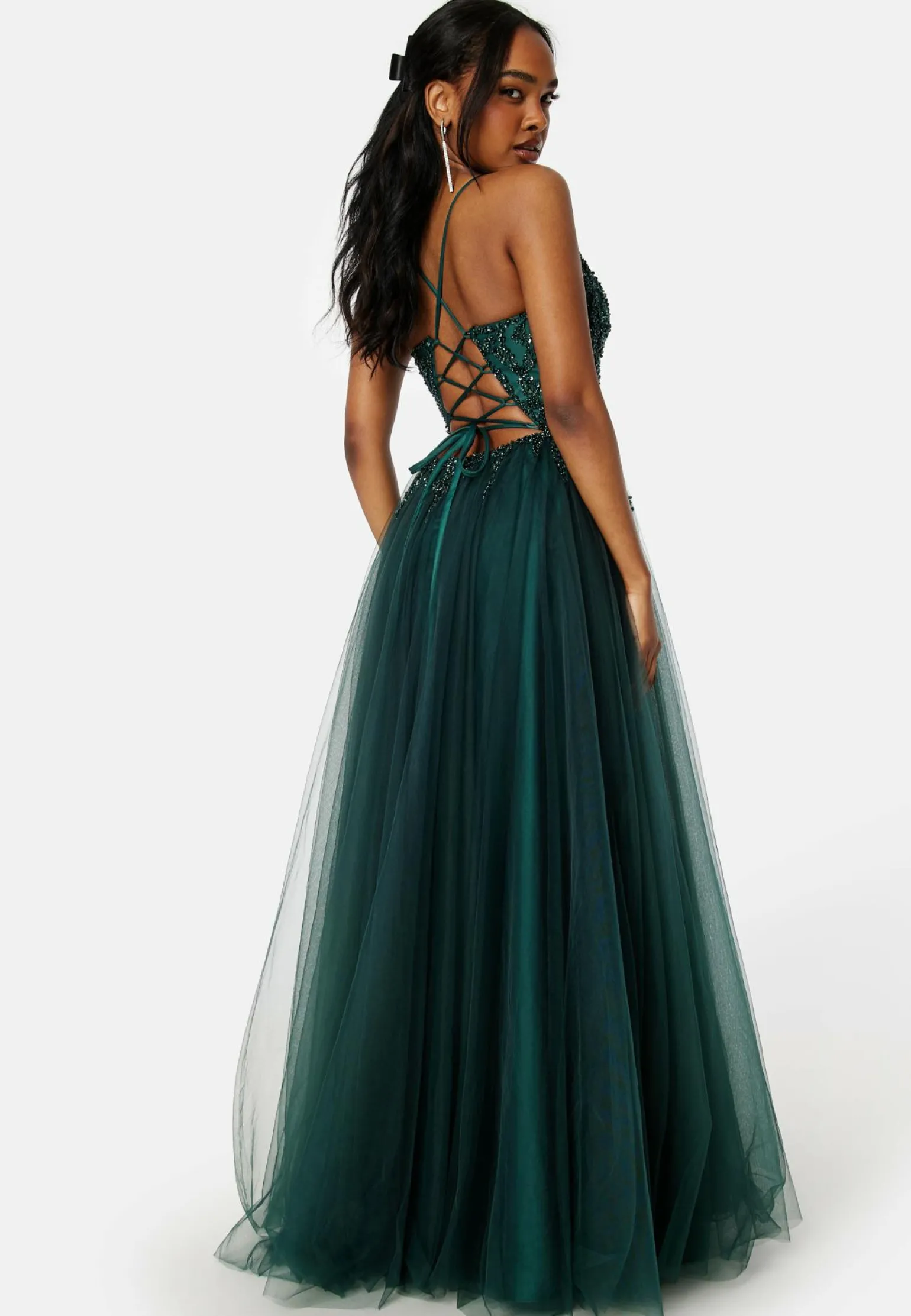 Tulle Back Lacing Evening Dress