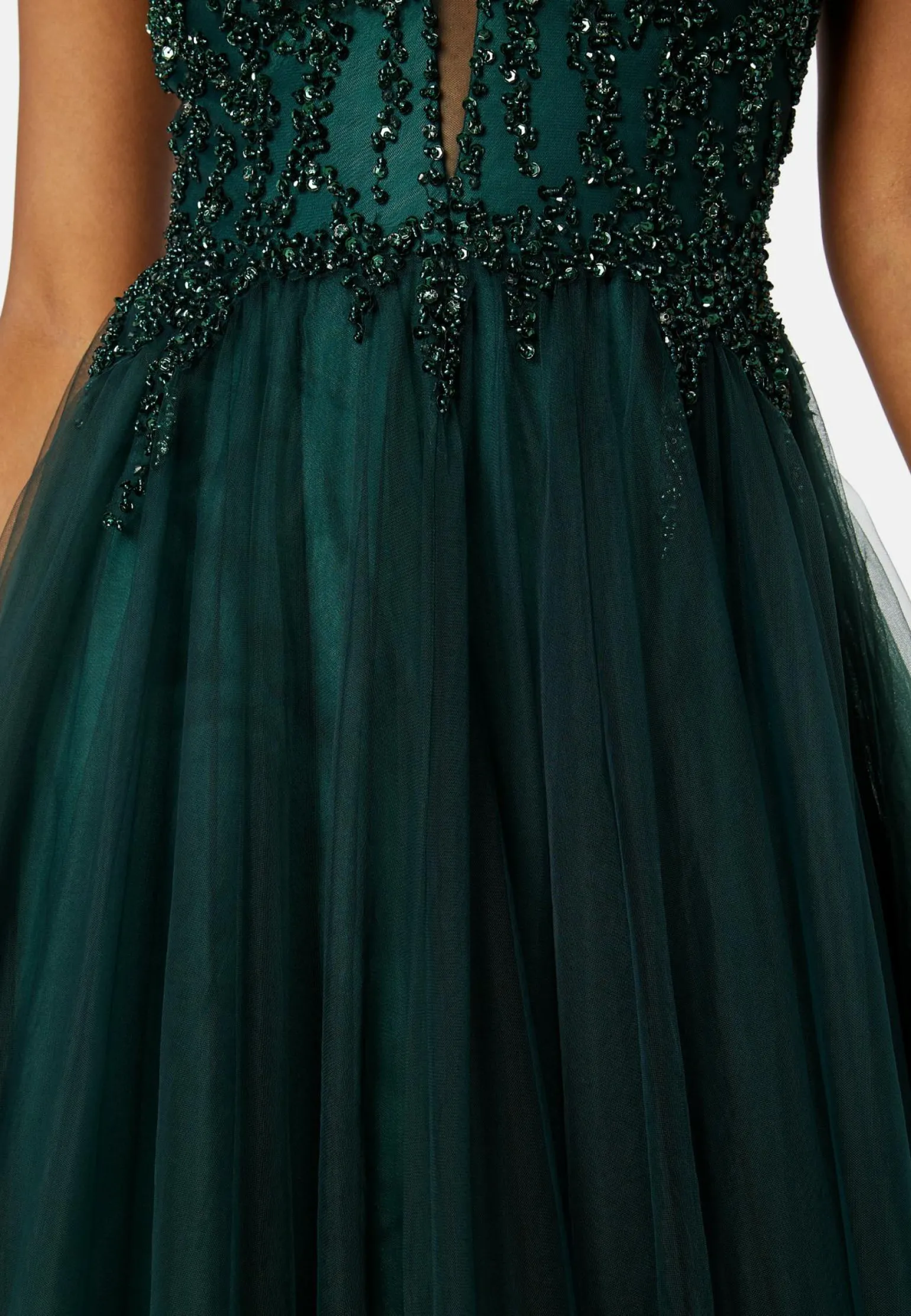 Tulle Back Lacing Evening Dress
