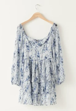 Twist Detail Flounce Dress