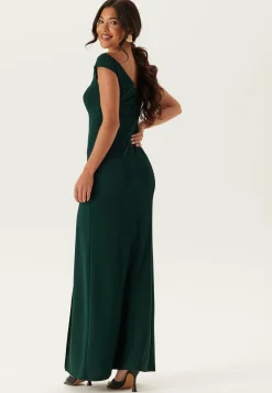 Twist Off Shoulder Gown