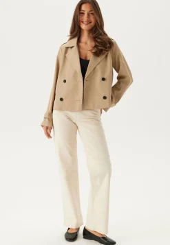 Viaddison L/S SHORT TRENCHCOAT