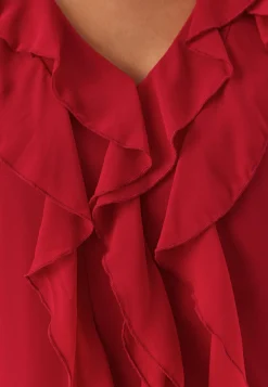 Viane L/S V-NECK FRILL TOP V-N