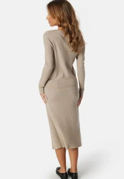 Vicomfy O-neck L/S KNIT TOP