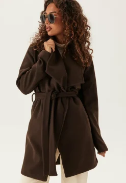 Vicooley Collar Belt Coat