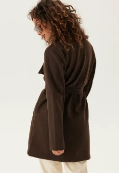 Vicooley Collar Belt Coat