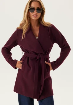 Vicooley Collar Belt Coat