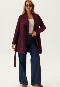 Vicooley Collar Belt Coat