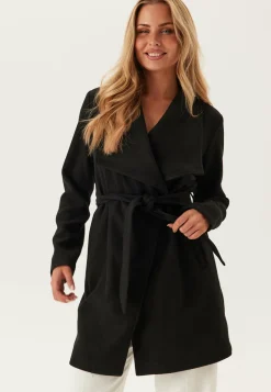Vicooley Collar Belt Coat