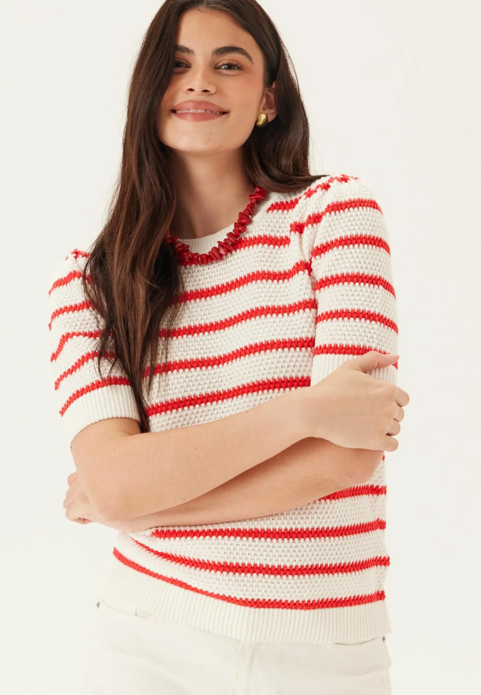 Vidalo O-neck S/S STRIPE KNIT