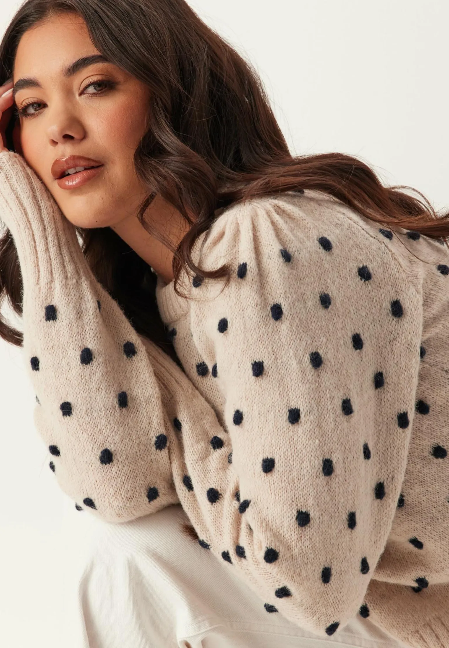 Vidottie L/S O-NECK KNIT TOP O