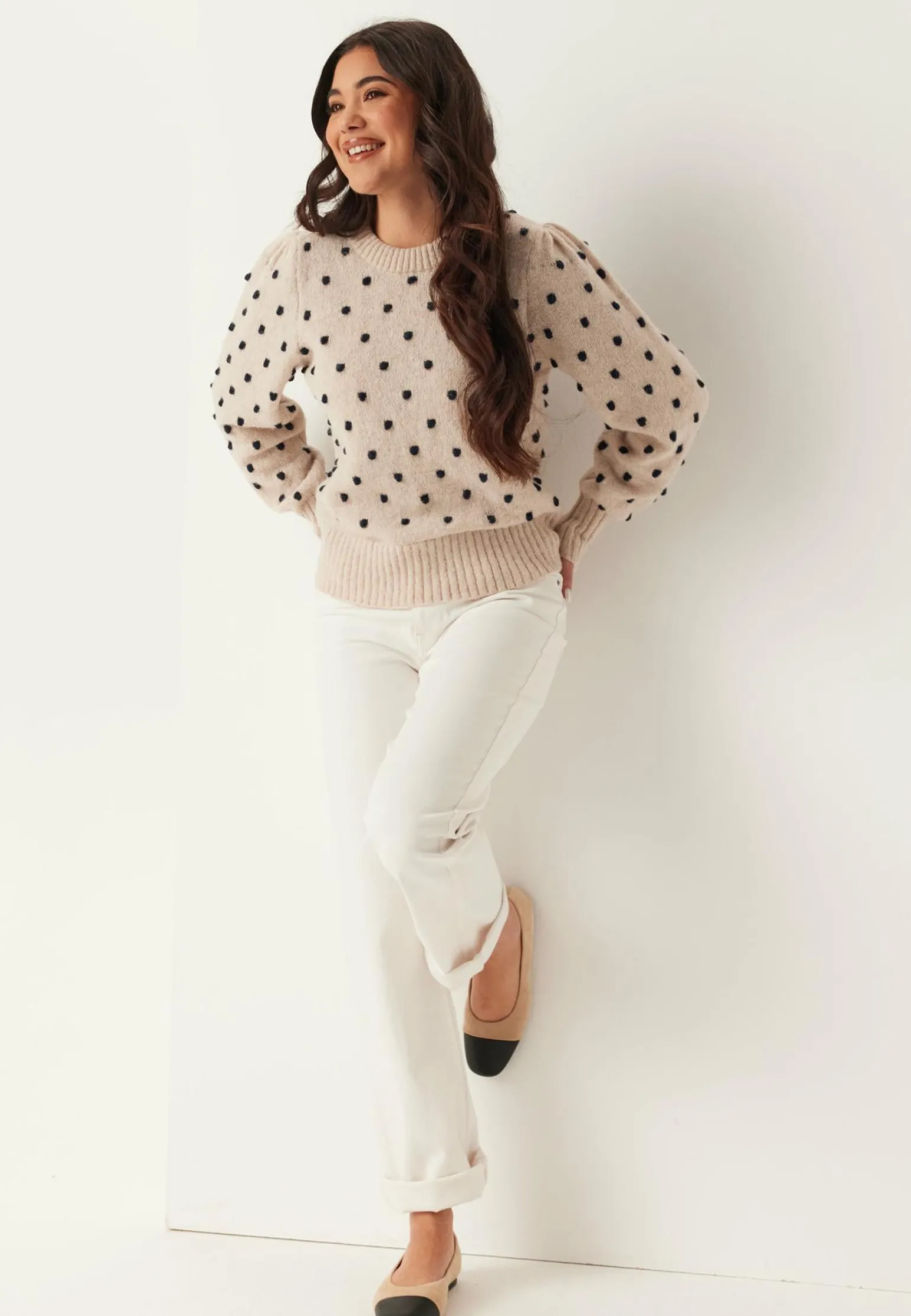 Vidottie L/S O-NECK KNIT TOP O