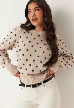 Vidottie L/S O-NECK KNIT TOP O