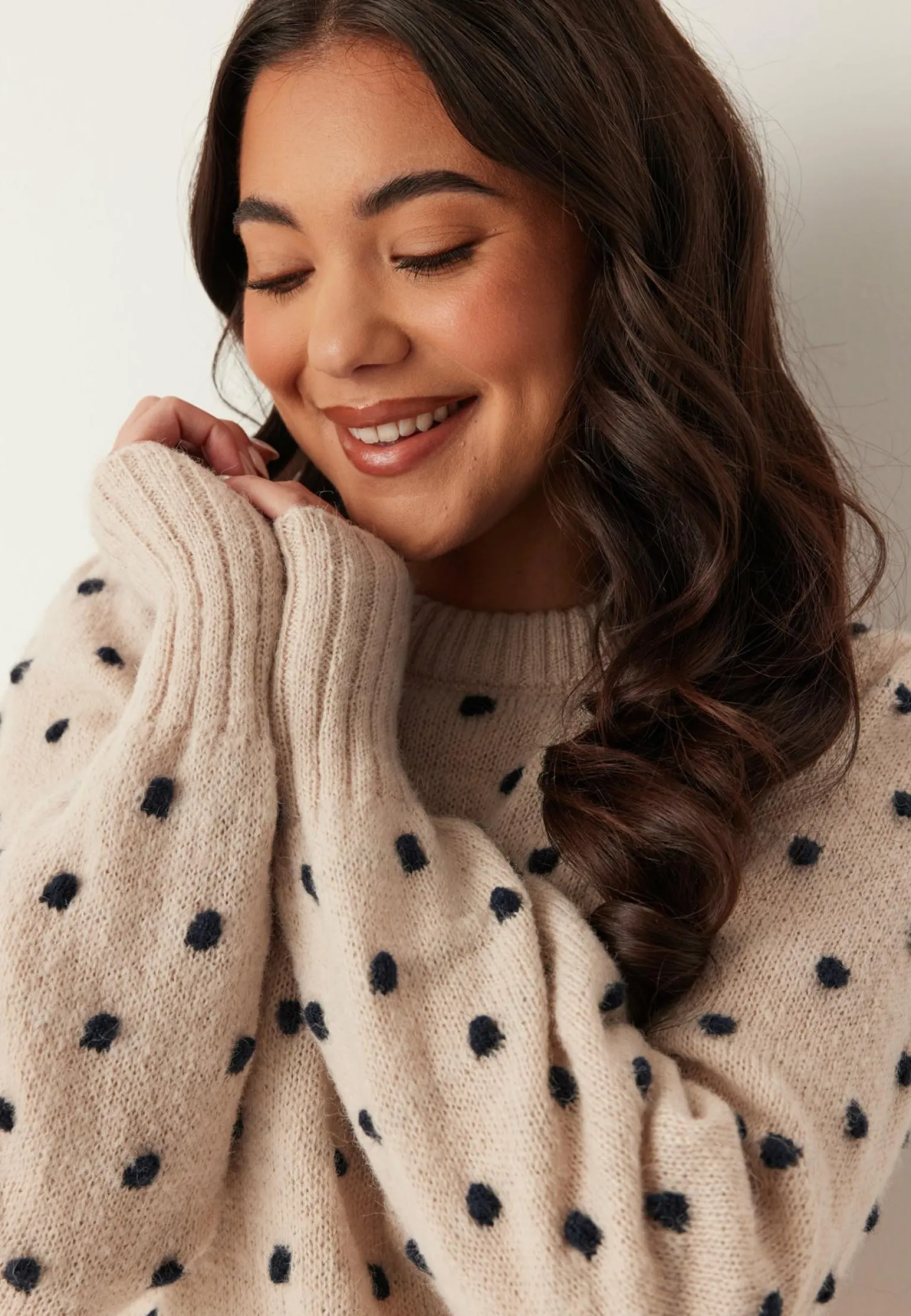 Vidottie L/S O-NECK KNIT TOP O