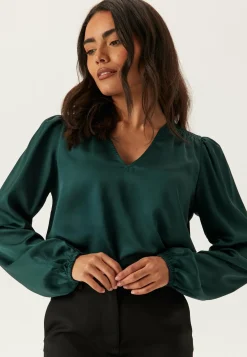 Viellette L/S SMOCK SATIN TOP