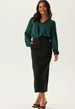 Viellette L/S SMOCK SATIN TOP