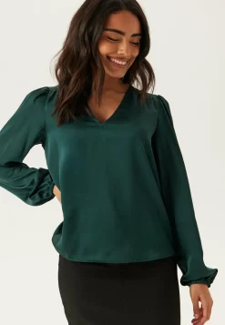 Viellette L/S SMOCK SATIN TOP