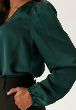 Viellette L/S SMOCK SATIN TOP