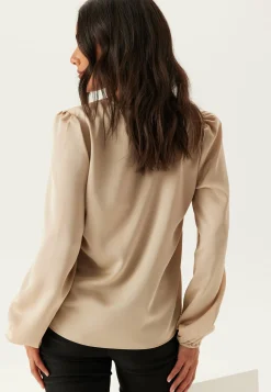 Viellette L/S SMOCK SATIN TOP