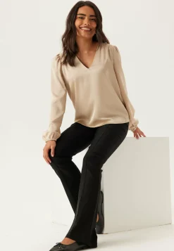 Viellette L/S SMOCK SATIN TOP
