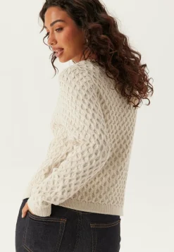 Vikali L/S O-NECK KNIT BUTTON