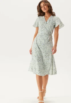 Vilovie S/S Wrap Midi Dress