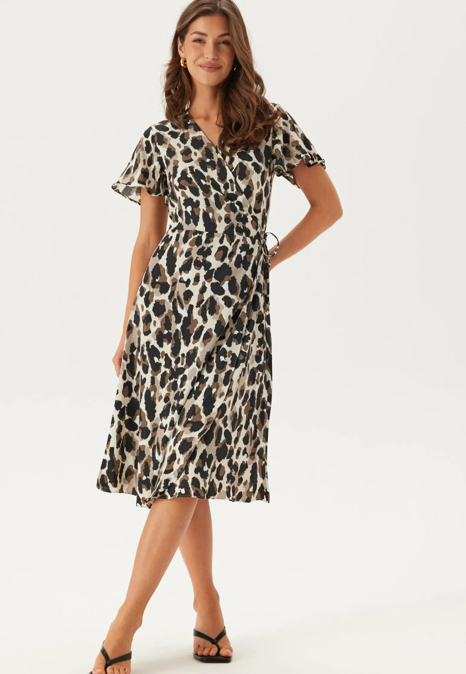 Vilovie S/S Wrap Midi Dress