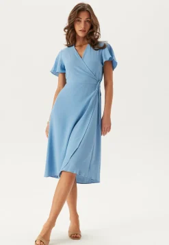 Vilovie S/S Wrap Midi Dress