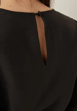 Vimala O-neck 3/4 EMB. DRESS