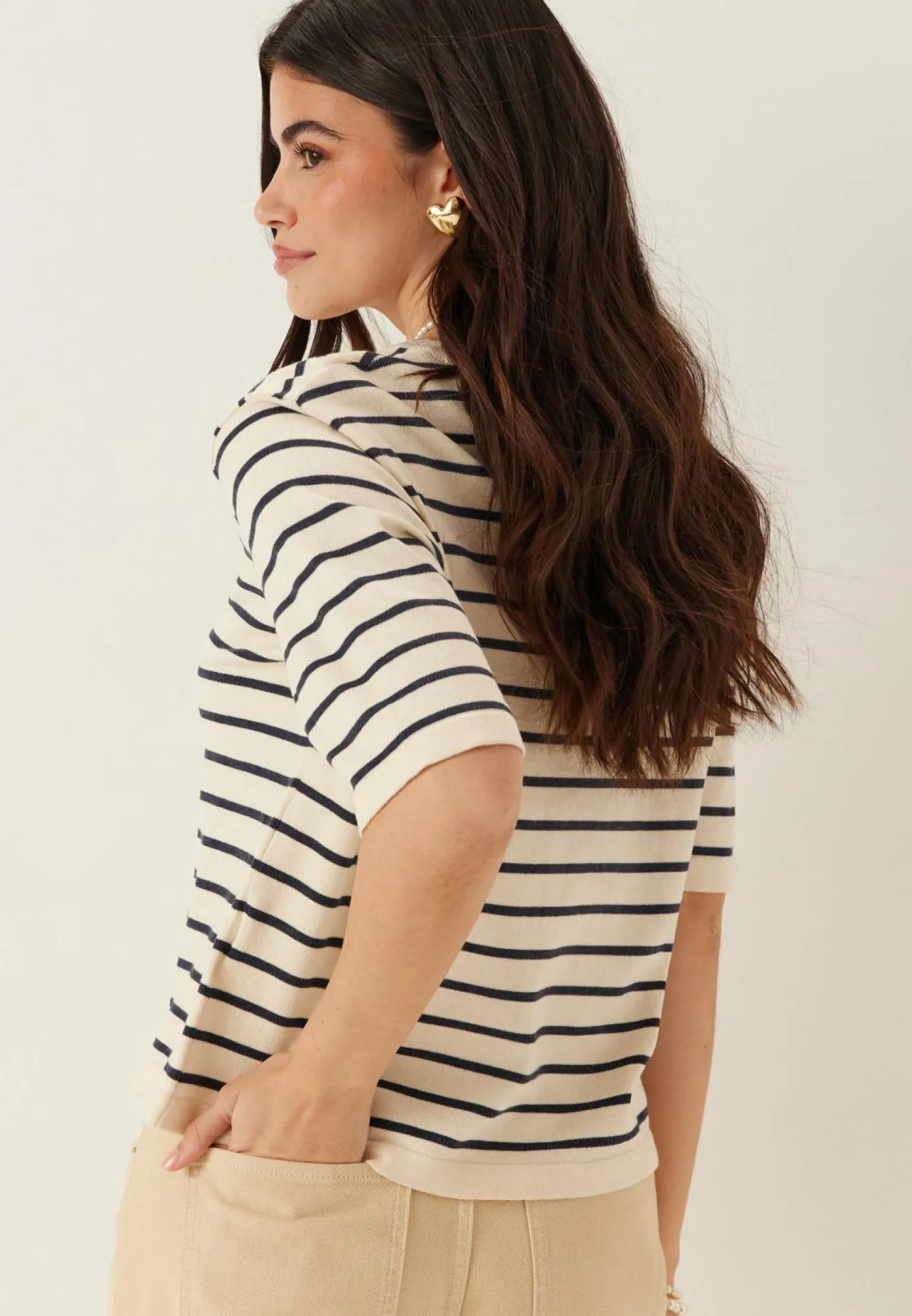Vimalu O-neck 2/4 KNIT TOP
