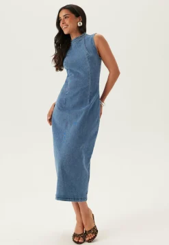 Vinona S/L Midi Denim Dress