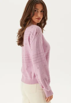 Viril L/S O-Neck Pointelle Knit