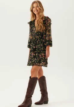 Viroman New V-neck L/S Short Dress