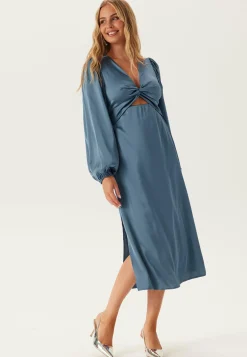 Vischasta L/S CUT OUT MIDI DRESS
