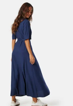 Viscose Belted Shirt Dress