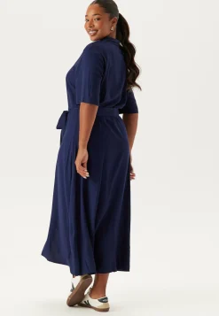 Viscose Belted Shirt Dress